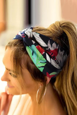 Bohemian Floral Twist Headwrap