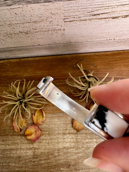 White Buffalo Cuff – Sterling Silver – SF Stamp by Steve Francisco