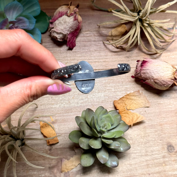Show moreShow lessMJ Purple Spiny Cuff – Sterling Silver
