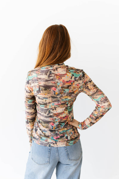 PINK WESTERN COLLAGE MESH