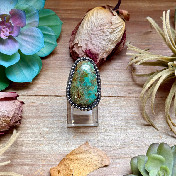 MJ Freeform Turquoise Ring – Sterling Silver