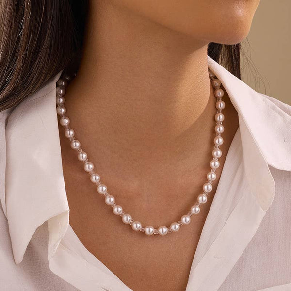 Natural Stone Semi-Precious Glass Mixed Necklace: A