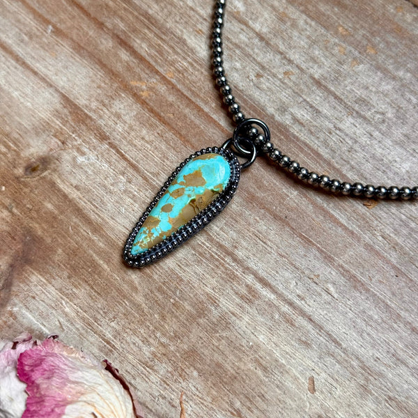 FREE Sterling Silver Pearl Necklace + MJ Royston Turquoise Pendant