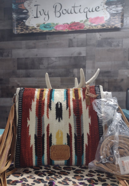 Burnt Orange Saddle Blanket Crossbody