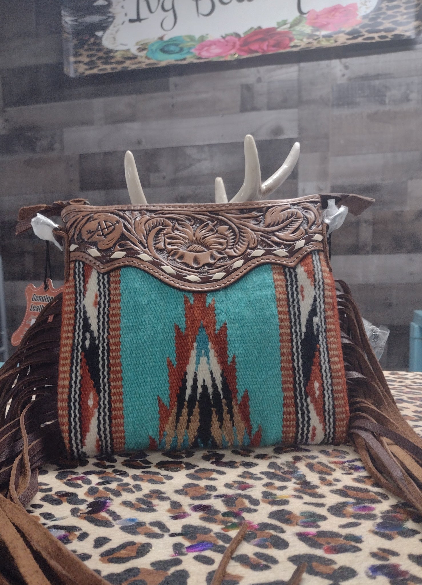 Turquoise Saddle Blanket Crossbody