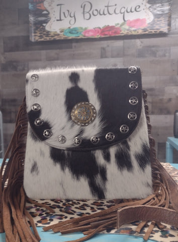 Star Concho & Hide Handbag