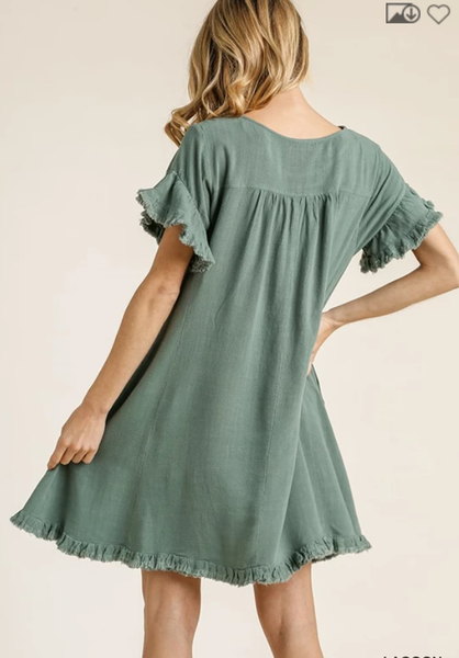 Lagoon Linen Dress