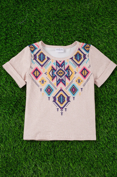 Dusty Pink Geometric Tee