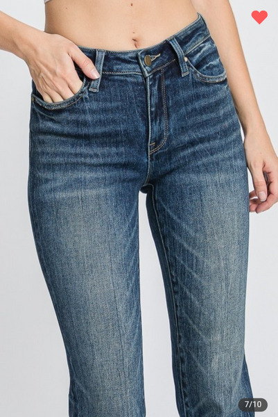 Mid-Rise Stretch Classic Bootcut Jeans