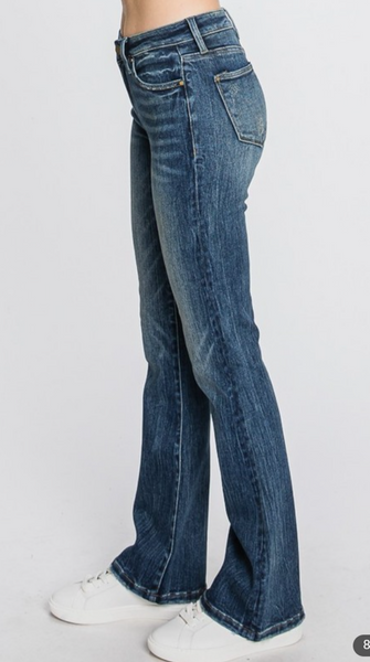 Mid-Rise Stretch Classic Bootcut Jeans