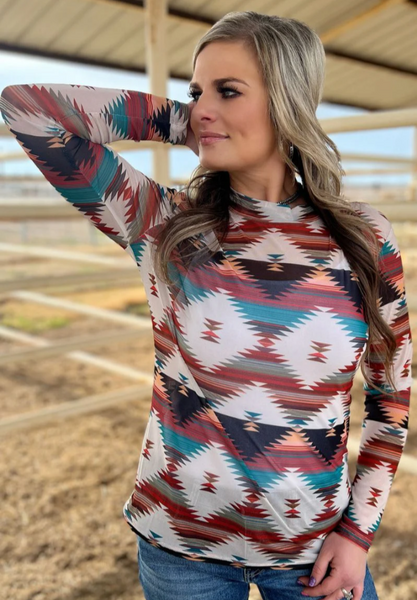 Southern Roots Mesh Top