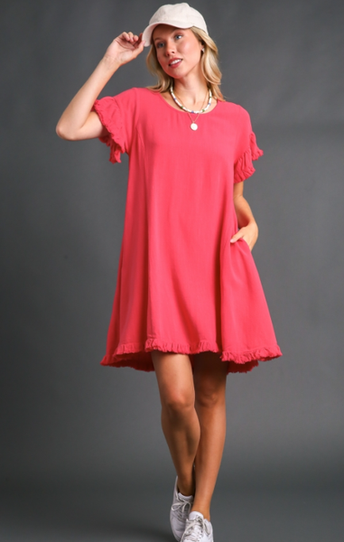 Fuchsia Linen Dress