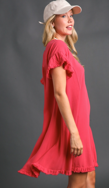 Fuchsia Linen Dress