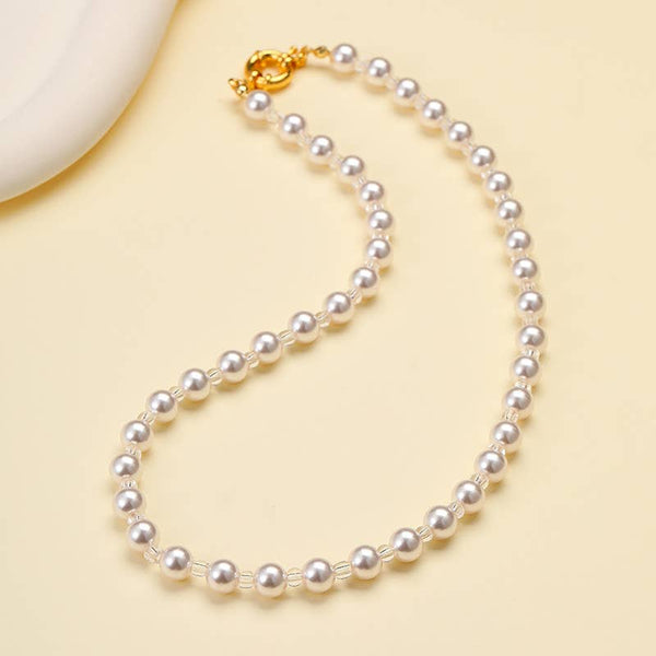 Natural Stone Semi-Precious Glass Mixed Necklace: E
