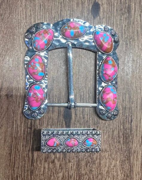 Buckle Up Belt Buckle Pink