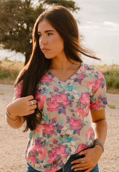 Life Is A Flower Vneck Tee