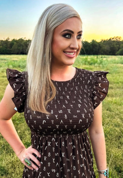 Ranch Stamped dress