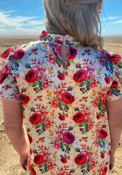Porcelain Petals Top