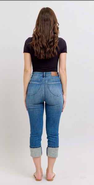 JB High Waist  Tummy Control Cuff Capri