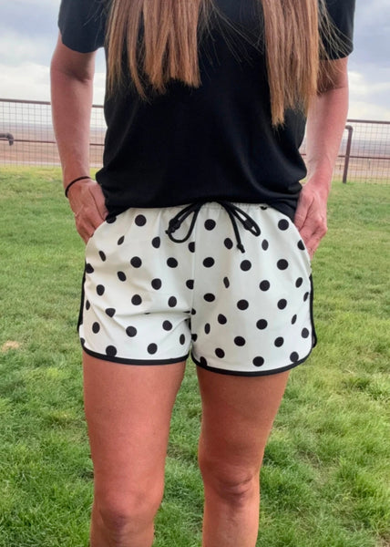 Polka Dot Posie Cream Shorts