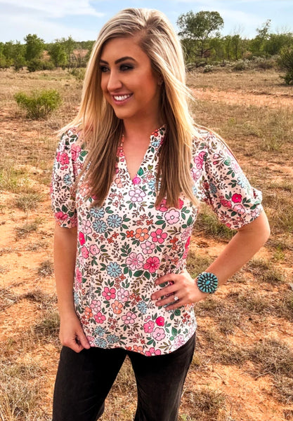 Sunday Morning Bloom Top