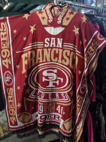 San Francisco 49rs Woven Poncho