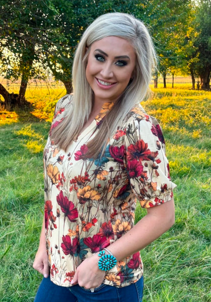 Vintage Wildflower Top