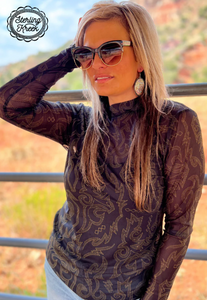 Bonfire Nights Mesh Top Gold