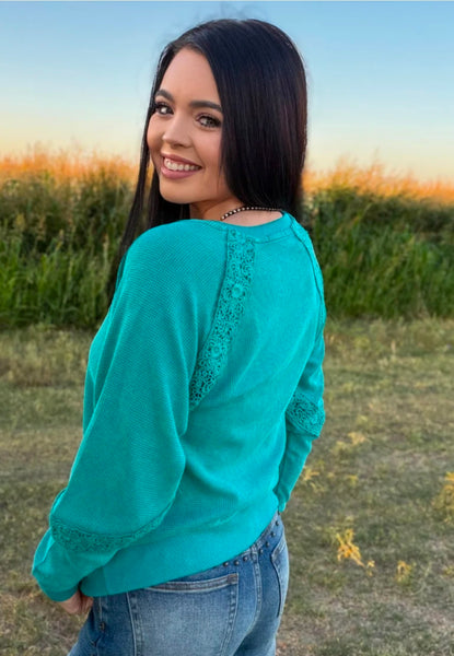 Cowgirl Chic Top - Turquoise