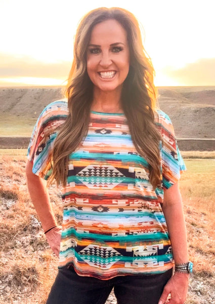 Aztec Daze Mesh Top