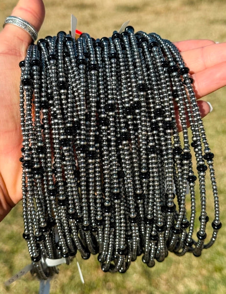 Sterling Silver Pearl & Black Onyx Necklace – 15