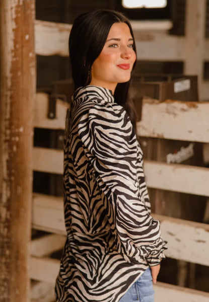 Canyon Call Top - Zebra