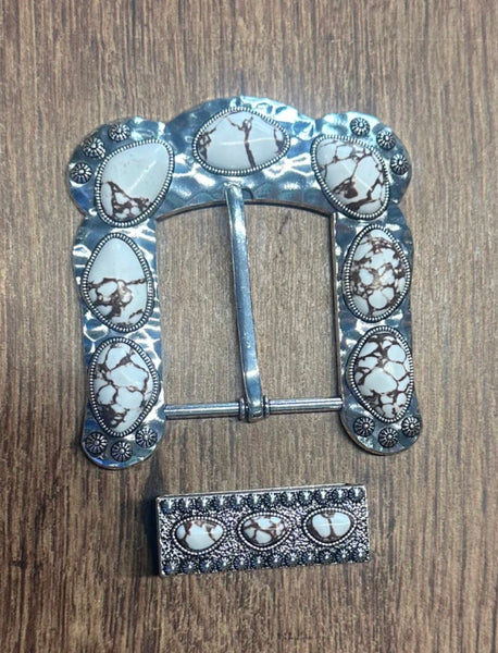 Buckle Up Belt Buckle White