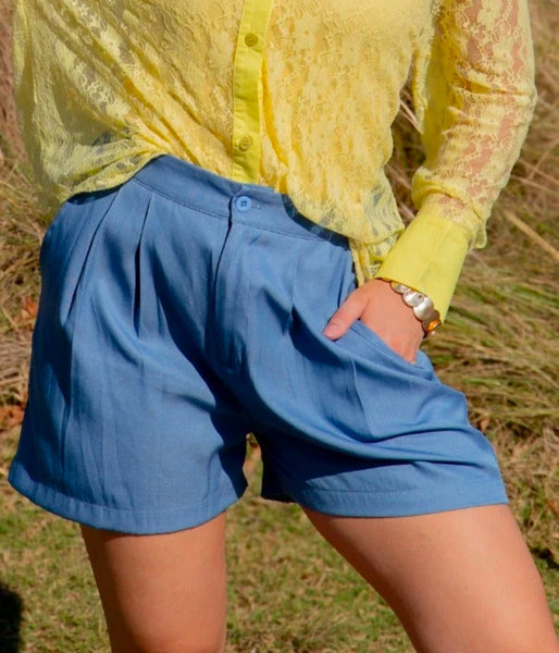 Trouser Shorts - Chambray
