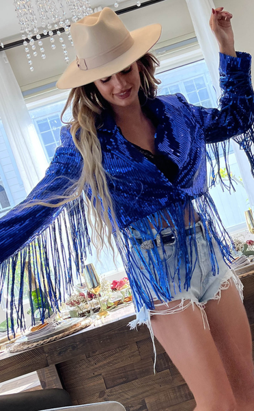 Fringe Sequin Jacket