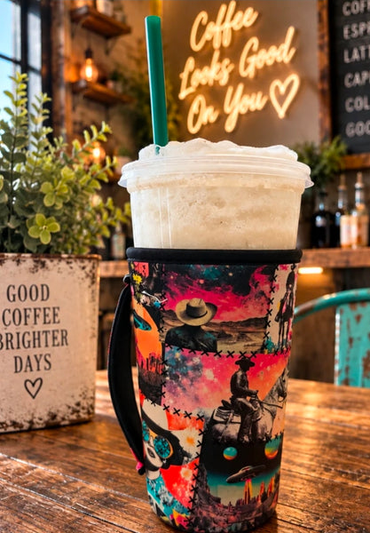 Cosmic Cowgirl Coffee Koozie