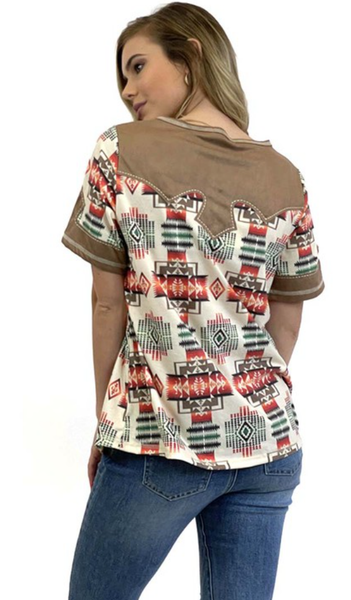 Short Sleeve Aztec Top