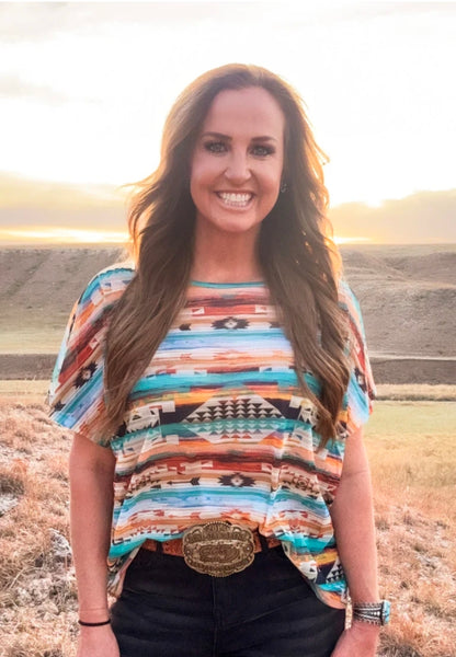 Aztec Daze Mesh Top