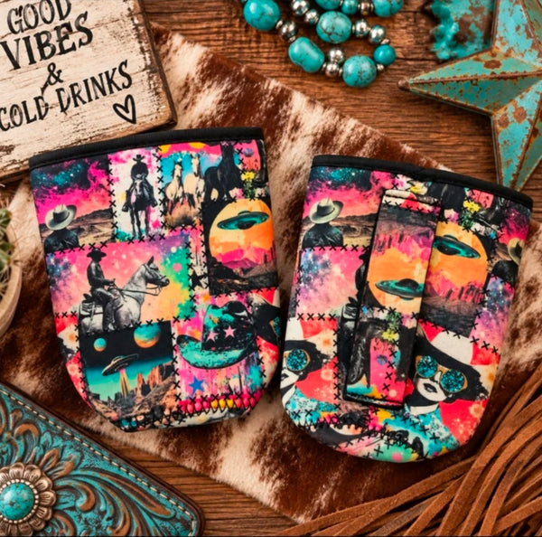 Cosmic Cowgirl Coffee Koozie