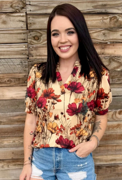 Vintage Wildflower Top
