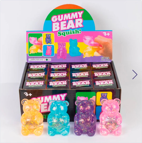 Glitter Gummy Bears Squishy Fidget Variety Box