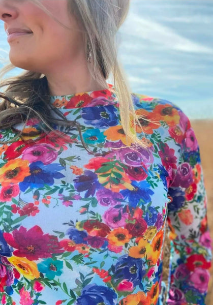 Country Kitchen Bloom Mesh Top