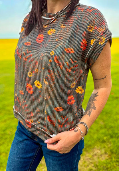 Rust Bloom Top