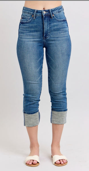 JB High Waist  Tummy Control Cuff Capri
