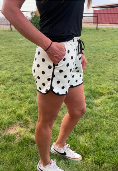 Polka Dot Posie Cream Shorts