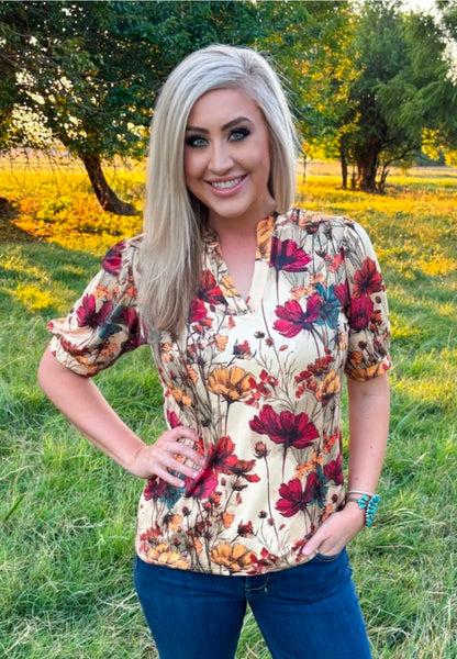 Vintage Wildflower Top