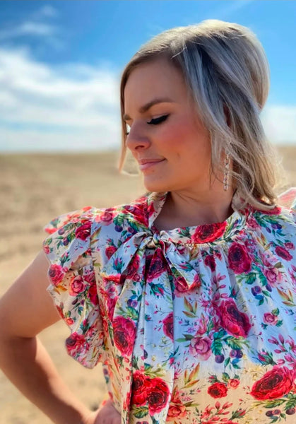 Porcelain Petals Top