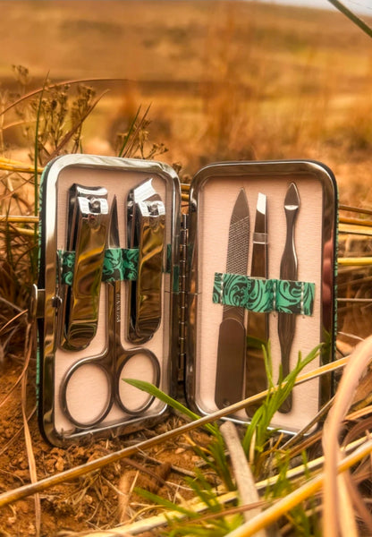 Tooled in Turquoise  Manicure Set