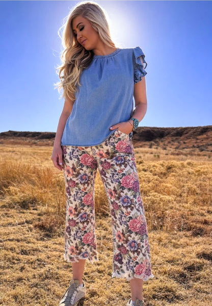 Vintage Floral Jeans
