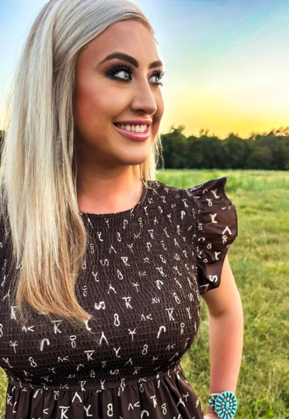Ranch Stamped dress